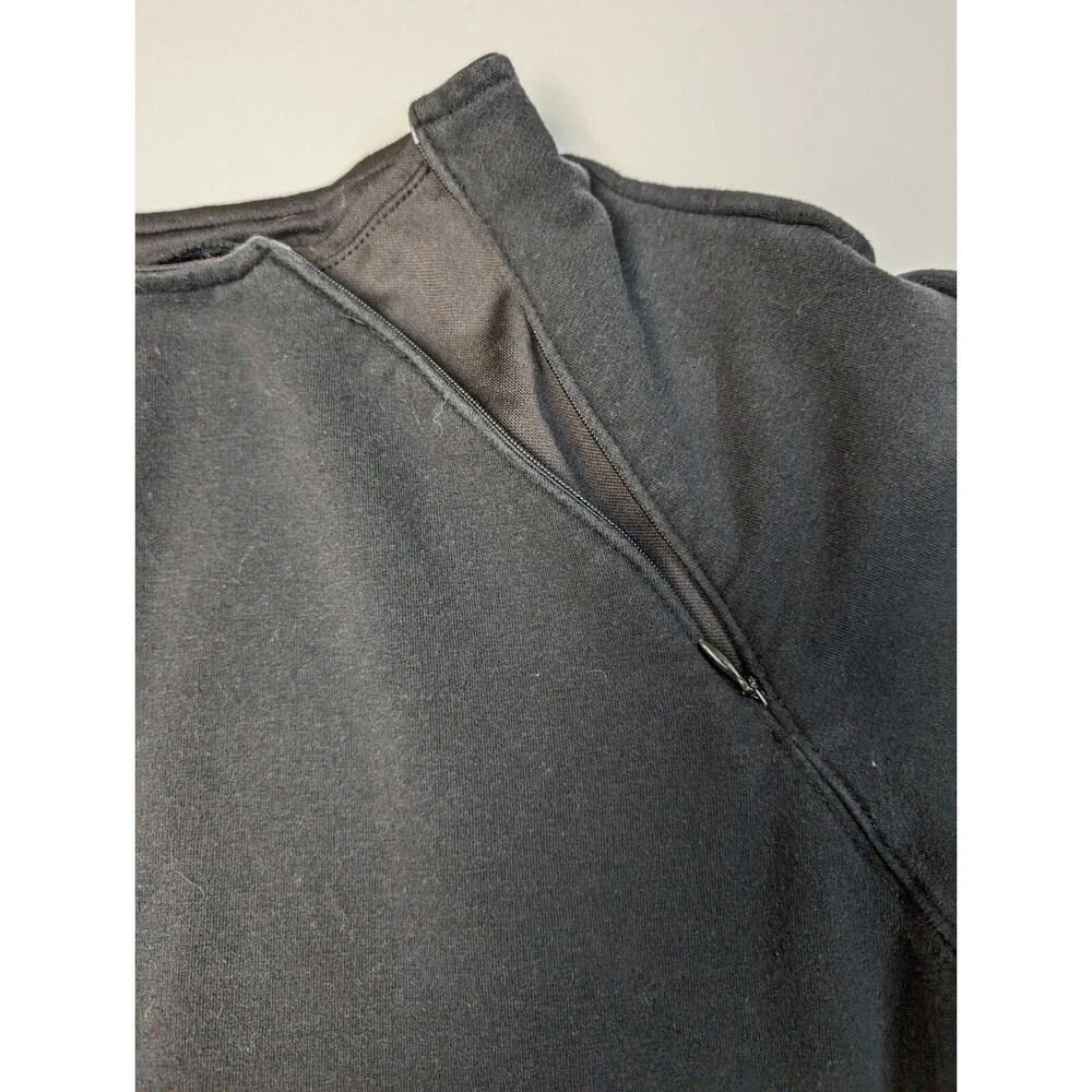 Danskin Top Women’s Large Black 2 Zipper Vented Breathable Mesh W Phone Pocket